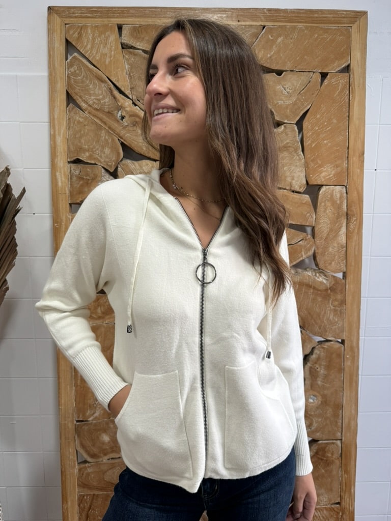 Gilet Célia blanc - Taille unique